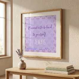 Söt Chic Pastell Lavendel Motiverande Poster