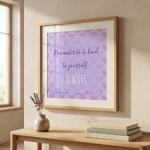 Söt Chic Pastell Lavendel Motiverande Poster
