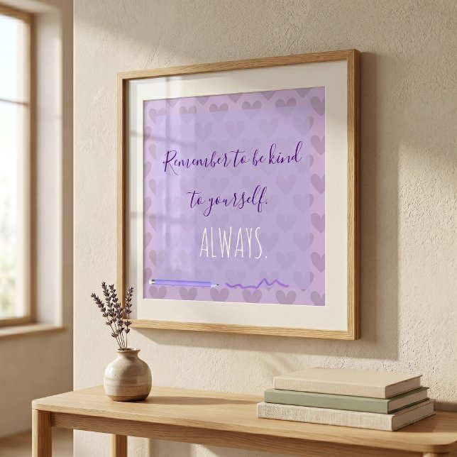 Söt Chic Pastell Lavendel Motiverande Poster (Skapare uppladdad)