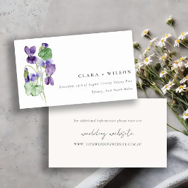 Söt Chic Violet Blommigt Bunch Bröllop webbplats Tilläggskort