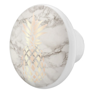 Söt chick, anananasmarmor av koppar, ro guld knopp