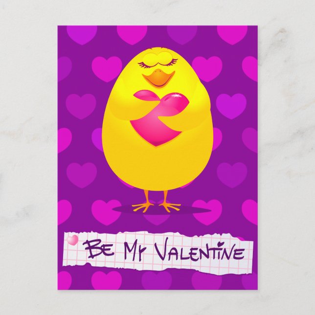 Söt chick i kärlek, vykort (Framsida)