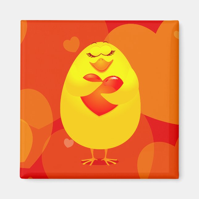 Söt chick, magnet (Framsidan)