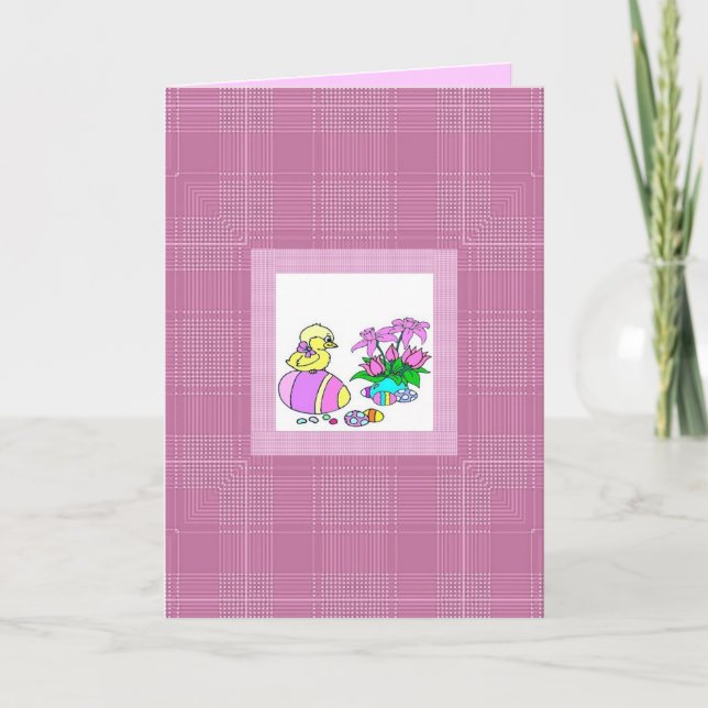 Söt Chick Påsk-kort Helgkort (Framsida)