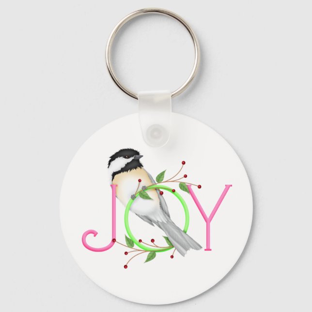 Söt Chickadee "Glädje" Nyckelring (Framsida)