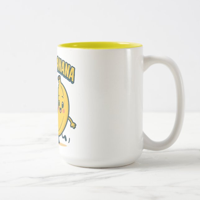 SÖT CHICKEN BANANA! Två-Tonad MUGG (Höger)