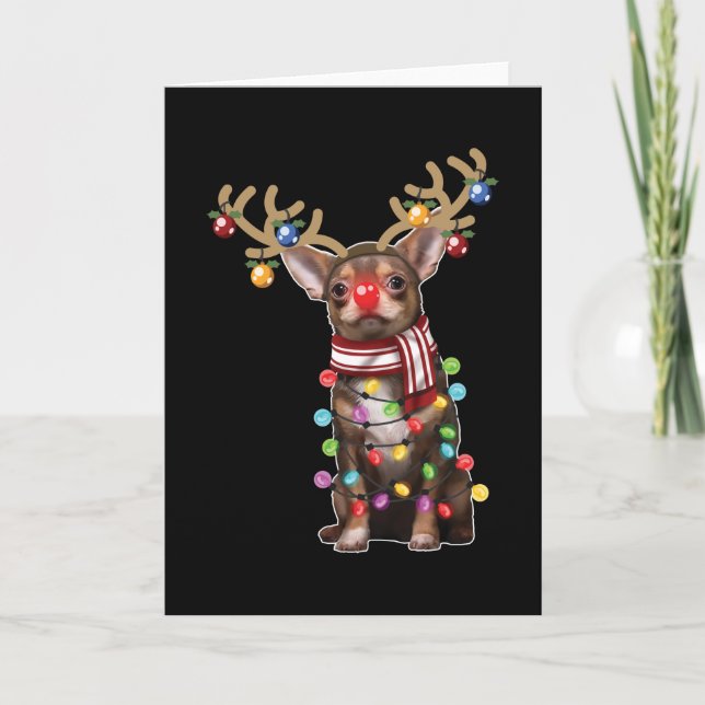 Söt Chihuahua-hund Roliga julpresenter Kort (Framsida)