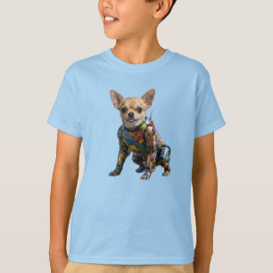 Söt Chihuahua Robot Barn T-Shirt