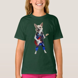 Söt Chihuahua Rockstjärna Barn T-Shirt