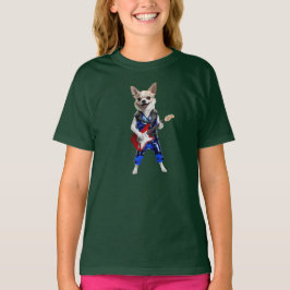 Söt Chihuahua Rockstjärna Barn T-Shirt