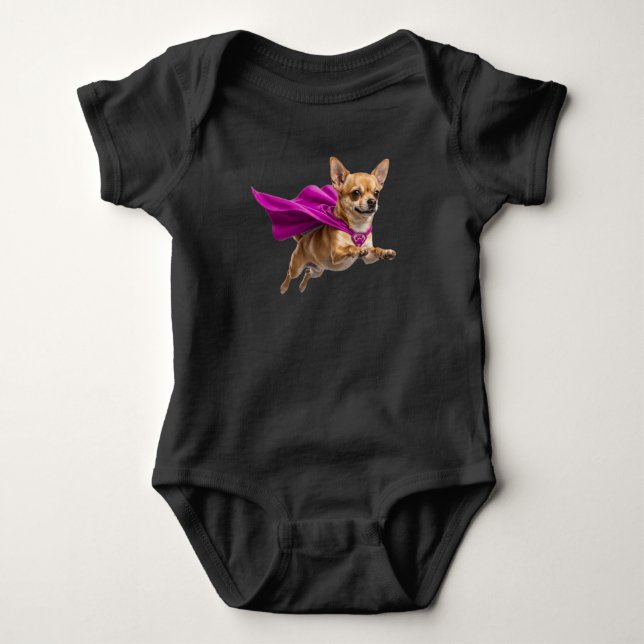 Söt Chihuahua-superhjälte  T Shirt (Framsida)