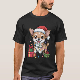 Söt Chihuahua tomtehatt jul xmas hundälskare T Shirt