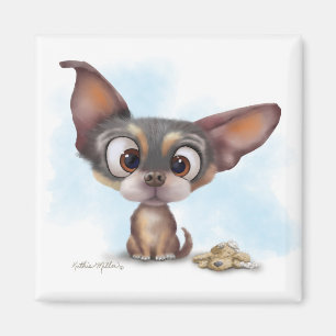 Söt Chihuahua-valp tecknad film Magnet