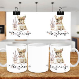Söt Chihuahua Vattfärgsfärg Var stark kalligrafi Kaffemugg