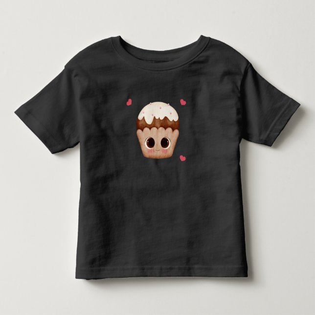 Söt Choklad Cupcake Barn T-Shirt (Framsida)