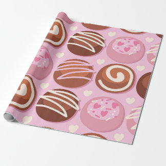 Söt choklad Truffle Mönster Presentpapper