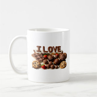 Söt chokladälskares kaffekopp för chokladälskare