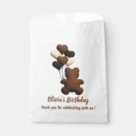 Söt chokladbjörn Baby shower presentpåse