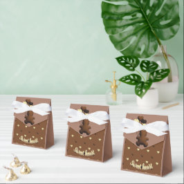 Söt chokladbjörn Förpackning för baby shower-favor Presentaskar