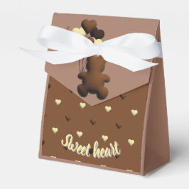 Söt chokladbjörn Förpackning för baby shower-favor Presentaskar