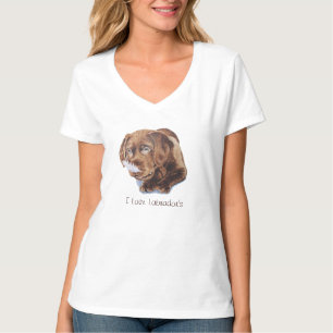 Söt chokladbrun valplabrador rolig hund t shirt