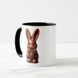 Söt chokladfläsk klädslig påskkanin godis mugg
