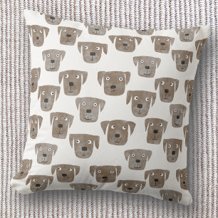 Söt chokladlabrador retriever kudde