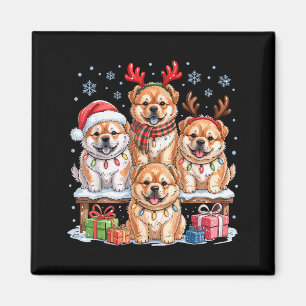 Söt Chow Chow Jul Valp Hundälskare Rolig Tröja Magnet