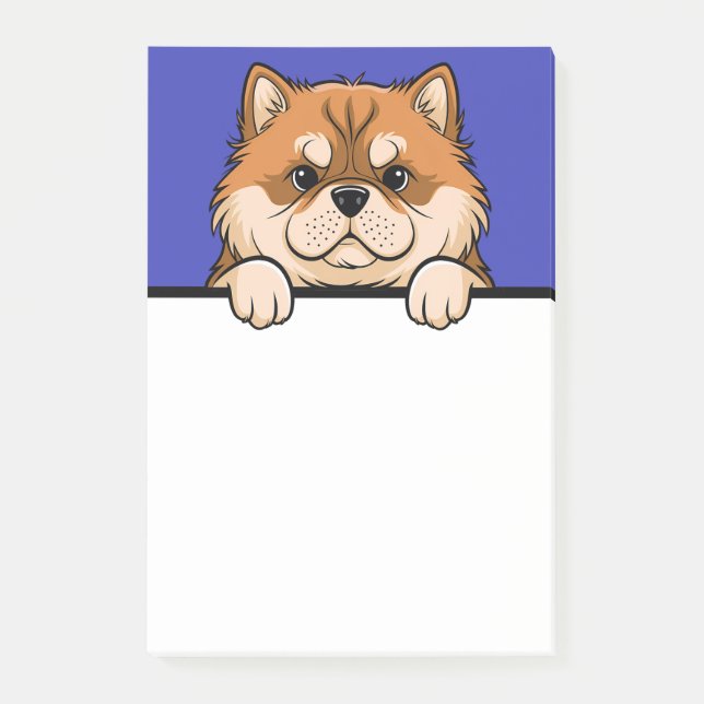 Söt Chow Chow presentartikel för hundälskare Post-it Block (Framsida)