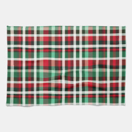 SÖT CHRISTMAS HELGDAG RED GRÖNT WHITE PLAID KÖKSHANDDUK