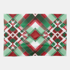 SÖT CHRISTMAS HELGDAG RED GRÖNT WHITE PLAID KÖKSHANDDUK