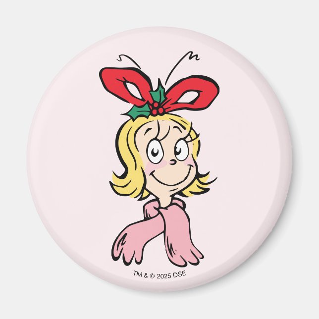 Söt Cindy Lou Who Porträtt Magnet (Framsidan)