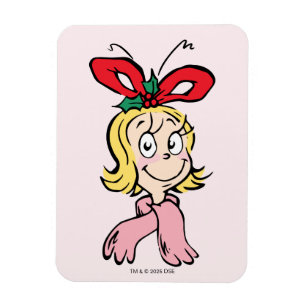 Söt Cindy Lou Who Porträtt Magnet