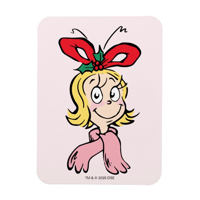 Söt Cindy Lou Who Porträtt Magnet (Vertikal)
