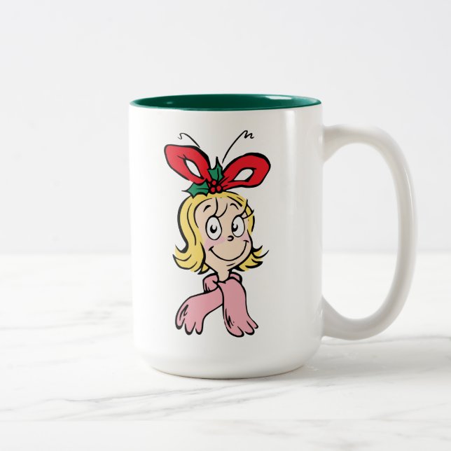 Söt Cindy Lou Who Porträtt Två-Tonad Mugg (Höger)