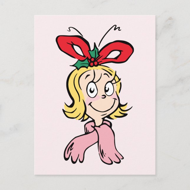 Söt Cindy Lou Who Porträtt Vykort (Framsida)