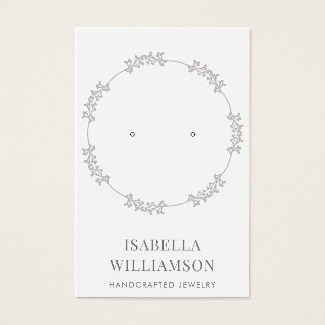 Söt Circle Utandning Ram Förarrendering Juderlig V Visitkort (Framsida)