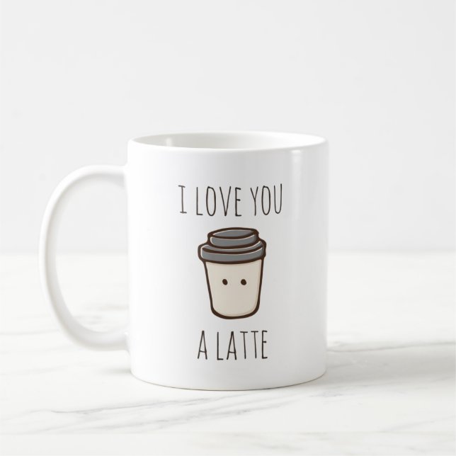 Söt citat av romantik roligt humor kaffemugg (Vänster)