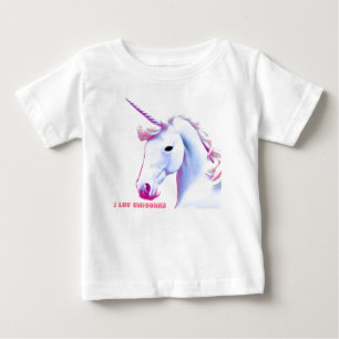 Söt Citat Jag älskar Enhörningar Baby T-Shirt