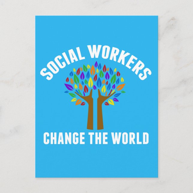 Söt Citat om Socialt Arbete Vykort (Framsida)