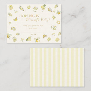 Söt Citron Baby Shower Hur Stor är Mamma Magen Tilläggskort