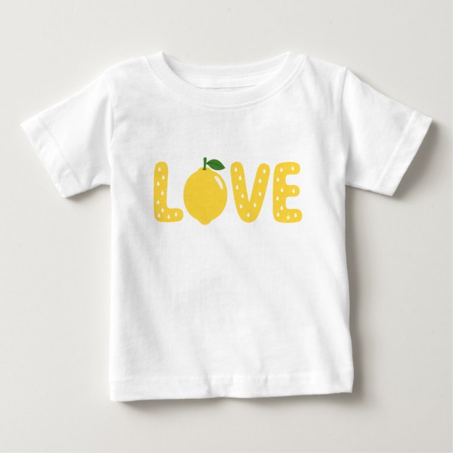 Söt citron KÄRLEK Barn T-Shirt (Framsida)