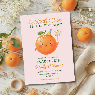 Söt Citrus Baby Shower-inbjudan för Lille Cutie Or Inbjudningar