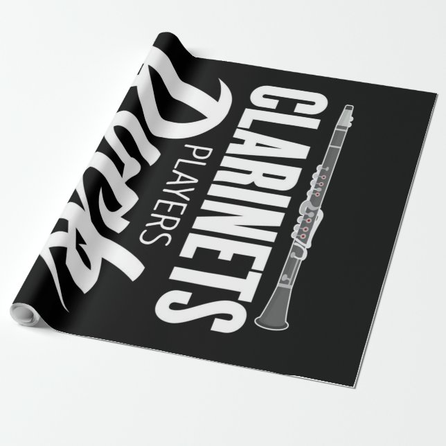 söt clarinet presentpapper (Utrullad)