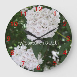 Söt Close Mountain Flowers Wall Clock Stor Klocka