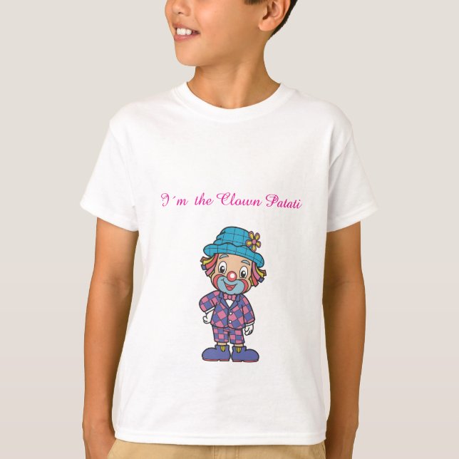 Söt clown-t-shirt t shirt (Framsida)