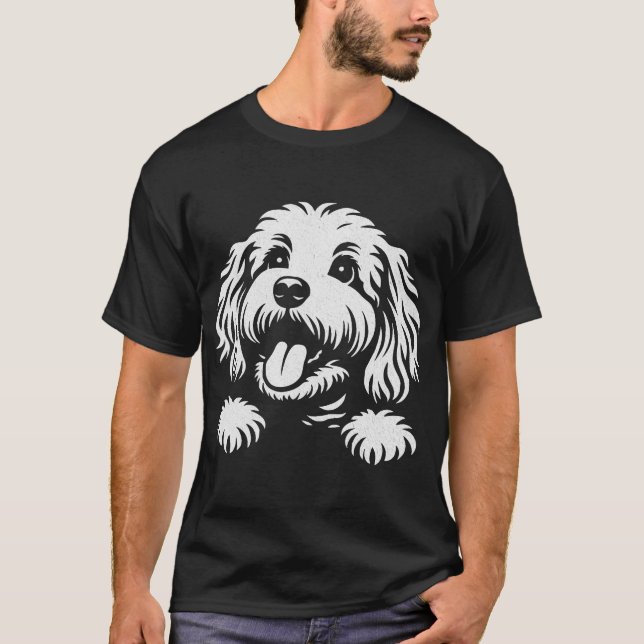 Söt Cockapoo Hund T Shirt (Framsida)