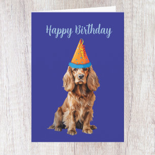 Söt Cocker Spaniel Hund Älskare Födelsedagskort Kort