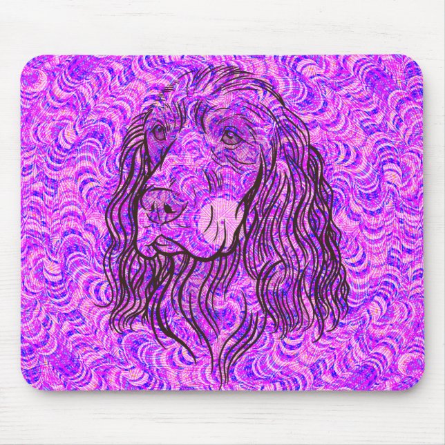 Söt Cocker Spaniel Hund Ansikte Musmatta (Framsidan)