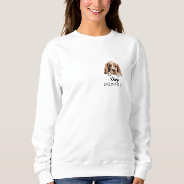 Söt Cocker Spaniel Personlig T-Shirt (Framsida)